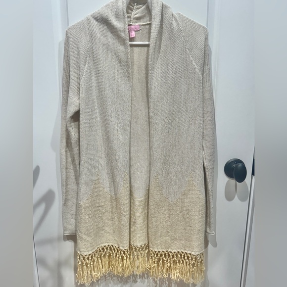 Lilly Pulitzer Size XS Tatum Cardigan Metallic Gold - Picture 1 of 1
